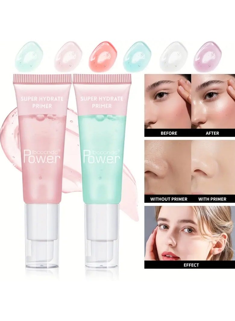 ibcccndc - 2 PCS HydraGlow Primer - Long-Lasting, Hydrating, and Niacinamide-Infused Gel-Based Foundation Primer for Perfect Makeup - Moisturizes and Prepares Skin for Flawless Finish - Image 1