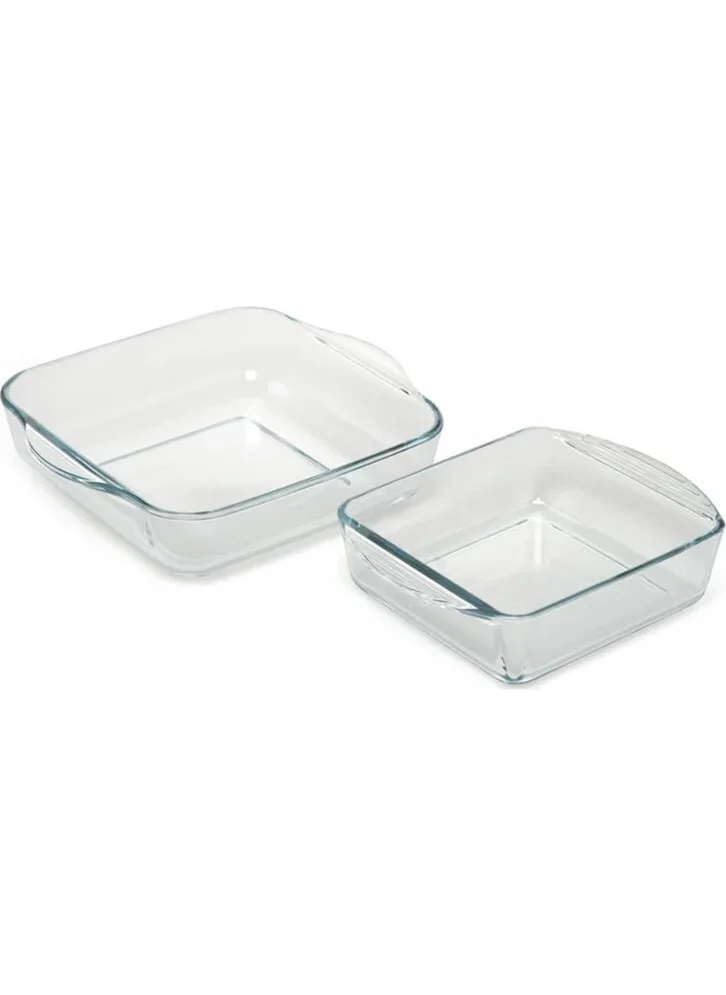 Paşabahçe Borcam Rectangular Tray Set (59854+59034) 1 Piece