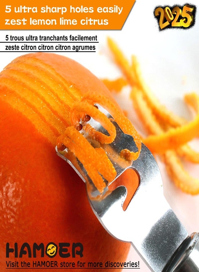 HAMOER Cheese Grater and Lemon Zester, Handheld for Grating Cheese Chocolate Citrus Peel Ginger Potatoes,two Kitchen and Bar tools - Image 5