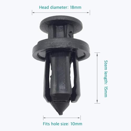 Lantee Nylon Bumper Push-Type Retainer Clips Fit for Nissan 01553-09241 240SX, 350Z, 370Z, Altima, Cube, Maxima, Murano, NV, Pathfinder, Quest, Rogue, Rogue Sport, Sentra, Titan, Versa, Xterra (30) - Image 2