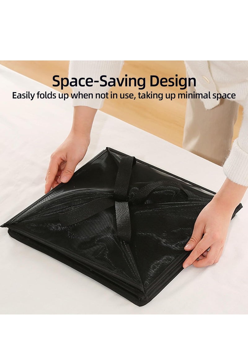 Raxoom Popup Laundry Hamper, Foldable Pop-up Mesh Hamper with Carry Handles for Washing Storage - Durable & Portable, for Home, College Dorm, Travel(Grey, One-Layer) - Image 4