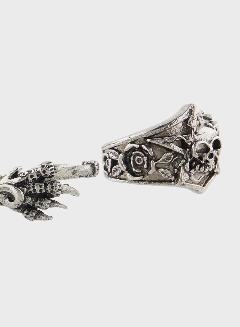 Seventy Five 4 Pack Biker Ring Set