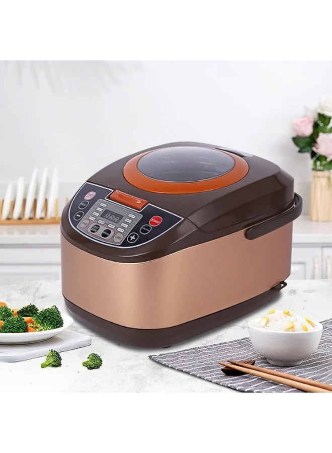 DubaiGallery Electric Smart Rice Cooker PT-188 5 Liter Automatic Multi-Function Cooker With Non-Stick Inner Bowl Smart LED Display Window One Button Operation Keep Warm Reheat Ideal For Home Kitchen Use - Image 5