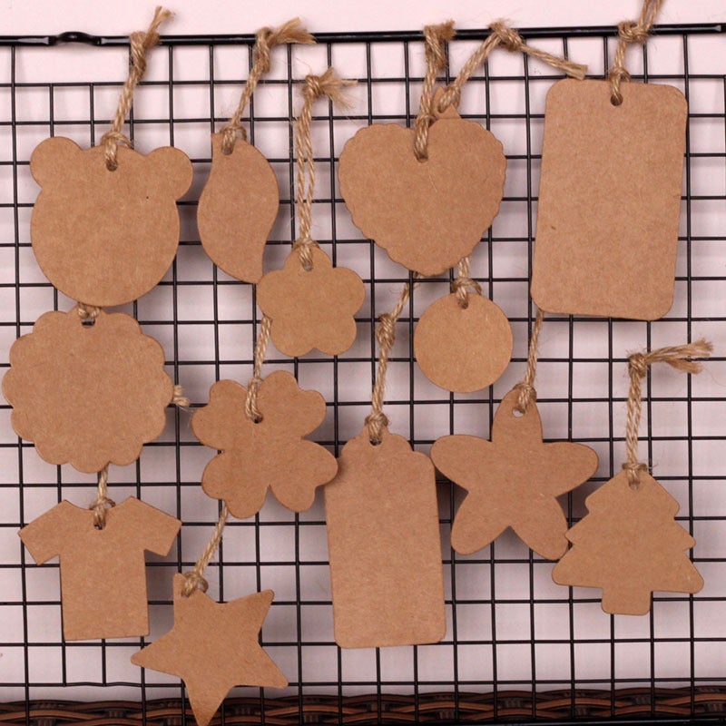 Kraft Paper Blank Card Graffiti Card Kindergarten Partition Card Holiday Packaging Gift Card Greeting Card Decoration Tag - Image 2