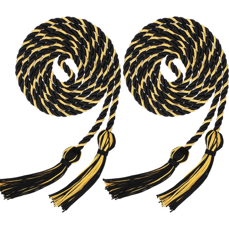 Yaomiao 2 Pieces Graduation Cords Polyester Yarn 2025 Honor Cord with Tassel for Graduation StudentsGreen