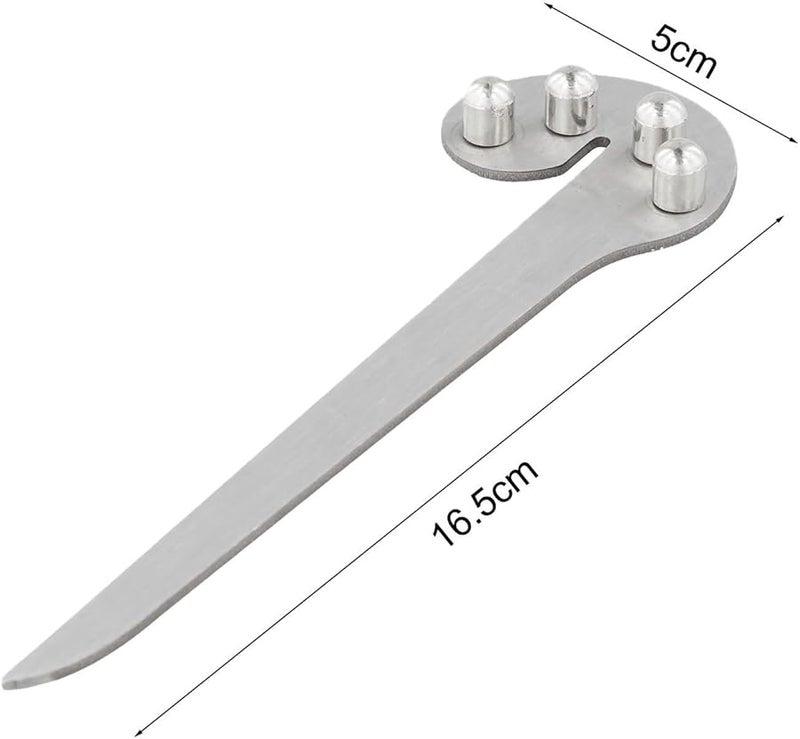 Stainless Steel Centerline Ruler 16.5cm Woodworking Measuring Tool For Marking Round Square Materials - Image 3