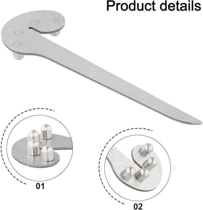 Stainless Steel Centerline Ruler 16.5cm Woodworking Measuring Tool For Marking Round Square Materials - Image 5