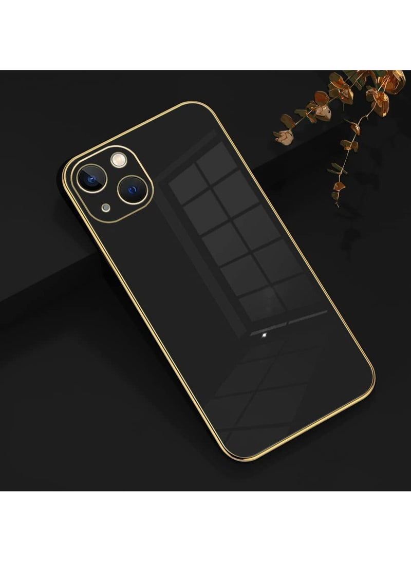 Generic - Iphone 14 Plus Black Mobile Phone Case Cover, Luxury Plating Soft Back Cover, Raised Full Camera Protection - Image 1