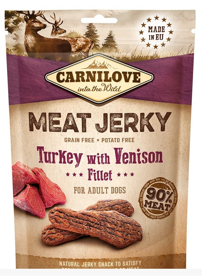 CARNILOVE Carnilove Jerky Snack Turkey with Venison Fillet 100g 