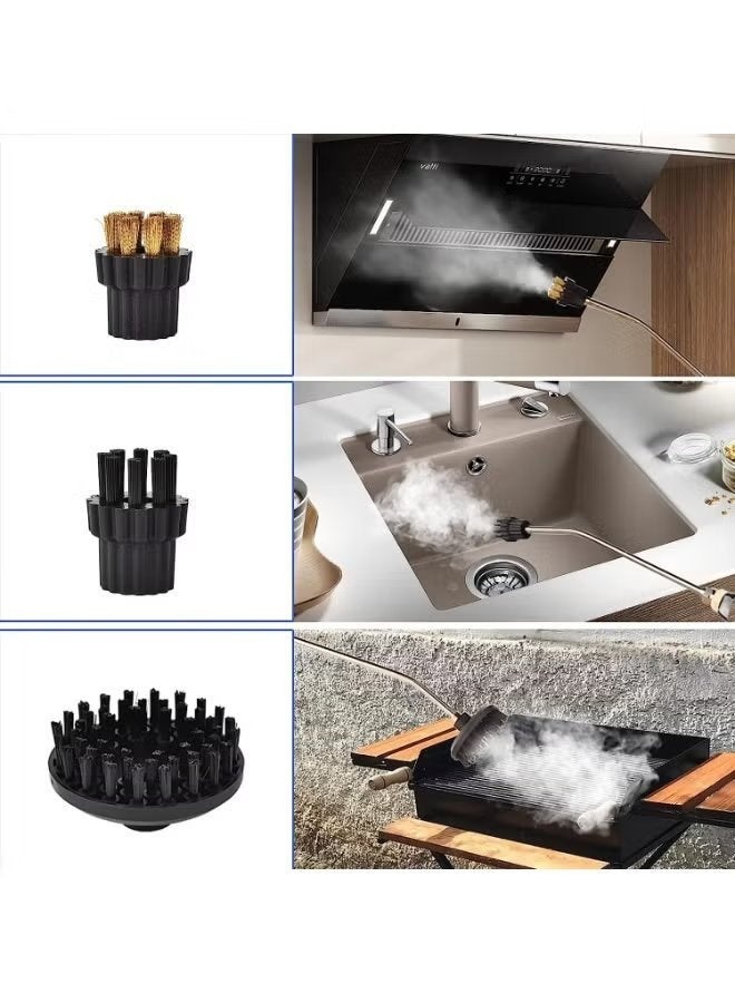 ELTRAZONE 2500W Handheld High Pressure Steam Cleaner with 3 Brush Heads, Portable Multipurpose Steam Cleaning Machine for Home Kitchen Bathroom Sofa Mattress Car Interior Grout Tile Grease Deep Cleaning Tool - Image 5