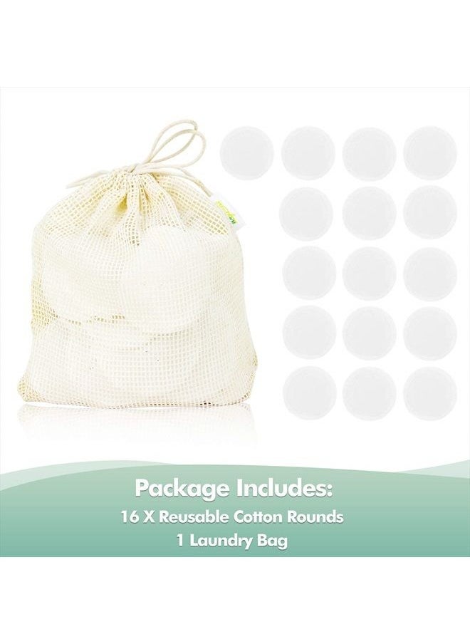 Wegreeco - Cotton Rounds Reusable - Reusable Bamboo Makeup Remover Pads - Bamboo Cotton Cloth for Removing Makeup - Reusable Facial Pads Cotton Rounds (Cotton Velour, White) - Image 1