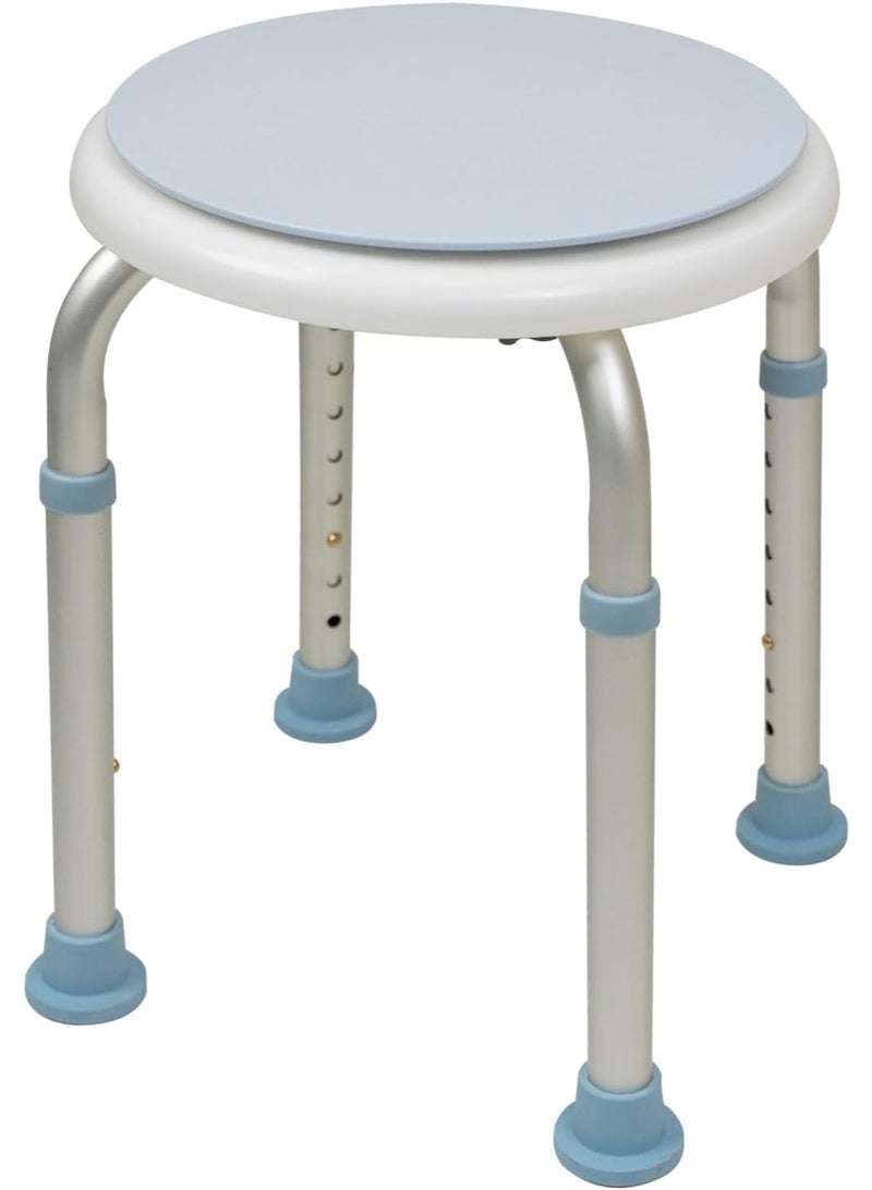 Meishida Shower Chair for Inside Shower, 360 Degree Swivel Shower Stool, Small Shower Seat for Bathtub, Bathroom Tub Stool Chair with Adjustable Height for Elderly, Handicap, Senior  - Image 1