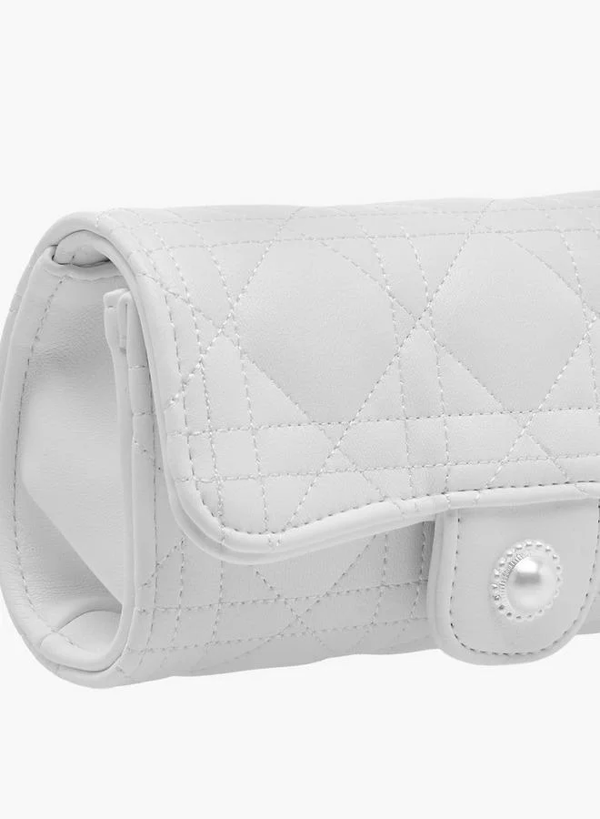 Little Missy WHITE Quilted Crossbody Bag with Chain Strap Ramadan Collection for Women | Best Price UAE