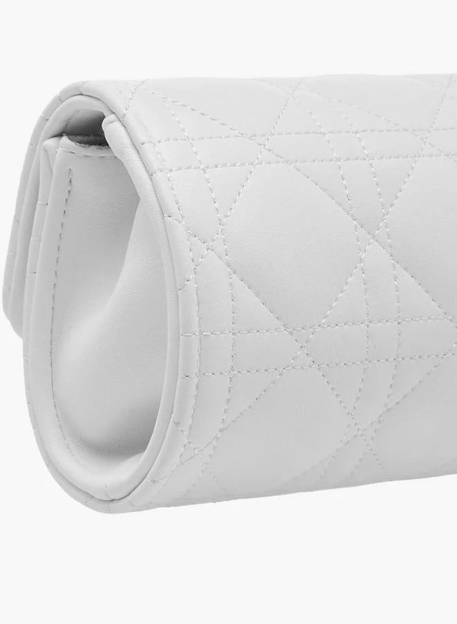 Little Missy WHITE Quilted Crossbody Bag with Chain Strap Ramadan Collection for Women | Best Price UAE