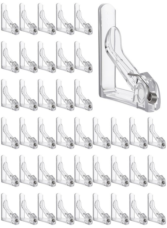 PercyEffie 48pcs Tablecloth Clips Table Cloth Clips Picnic Clear Plastic Clip-Clamp Holder Table Tablecloth Clip Bulk for Outdoor,Wedding Picnic Tables Camping tablecloths Party Essentials - Image 1