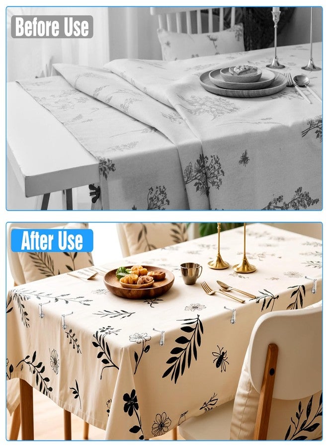 PercyEffie 48pcs Tablecloth Clips Table Cloth Clips Picnic Clear Plastic Clip-Clamp Holder Table Tablecloth Clip Bulk for Outdoor,Wedding Picnic Tables Camping tablecloths Party Essentials - Image 5