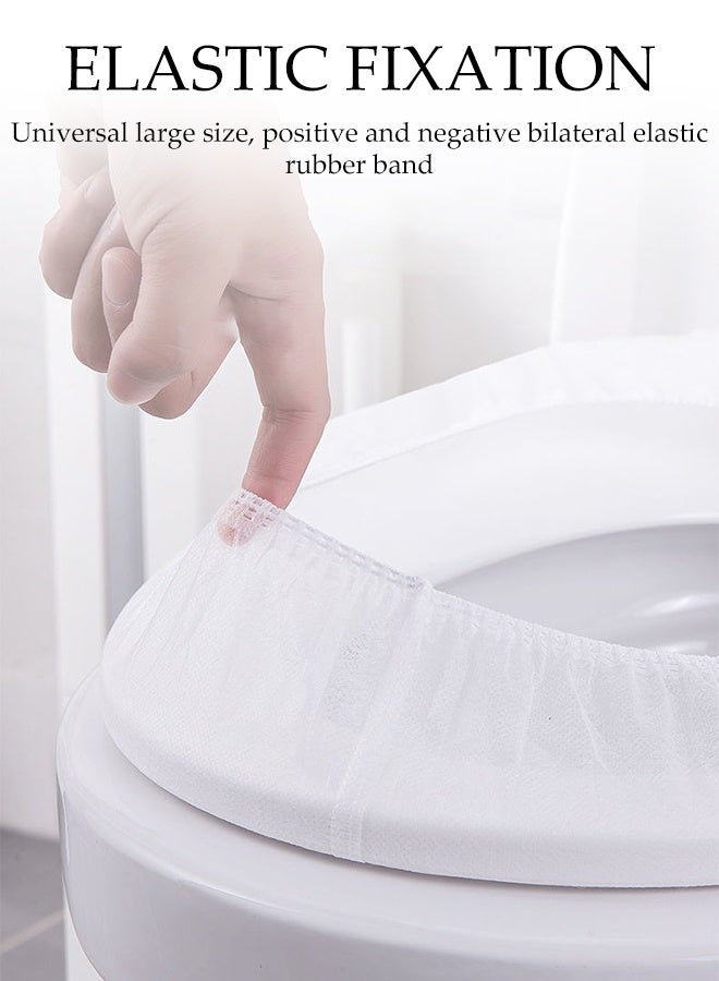 DUNISO 30 Pack Disposable Toilet Seat Cover, Waterproof Non-Woven Fabric, Waterproof and Non Slip Individually Wrapped, Suitable for Outing, Hotel ,Hospital, Public Toilet - Image 4