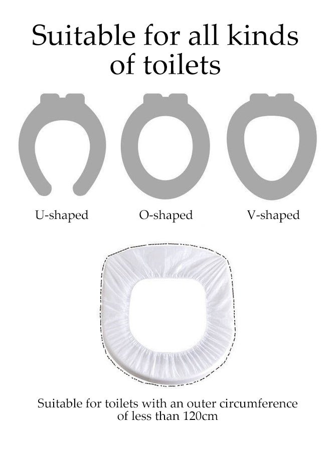 DUNISO 30 Pack Disposable Toilet Seat Cover, Waterproof Non-Woven Fabric, Waterproof and Non Slip Individually Wrapped, Suitable for Outing, Hotel ,Hospital, Public Toilet - Image 2