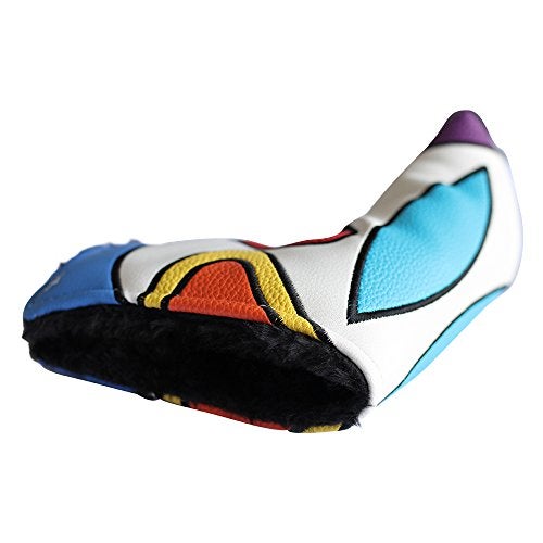Majek Golf Retro Putter Blade Style Headcover. Limited Edition Vintage Leather Style, Psychedelic Colorful Groovy Custom Design - Image 4