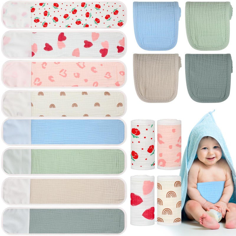 Vabean 8 Pcs Baby Infant Umbilical Cord Comfort Adjustable Cotton Belly Band for Protection, Baby Gifts for 0 To12 Months (Cute) - Image 1