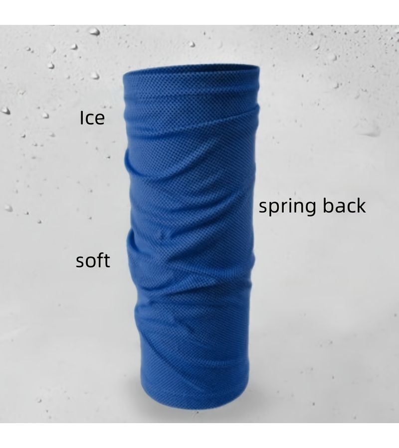 سوار رياضي ناعم للتبريد خفيف الوزن وجيد التهوية مناسب للياقة البدنية واليوغا والجري أزرق قطعة واحدة - Image 5