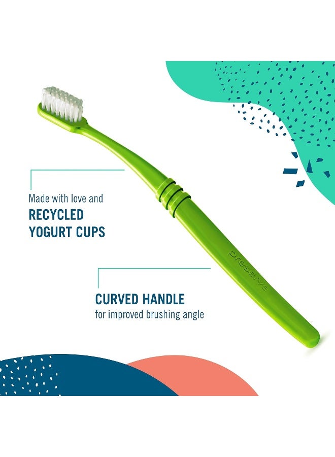 Preserve Eco Friendly Adult Toothbrushes Made in The USA from Recycled Plastic Lightweight Package Ultra Soft Bristle BPA Free Tooth Brush Colors Vary 6 Pack - Image 3