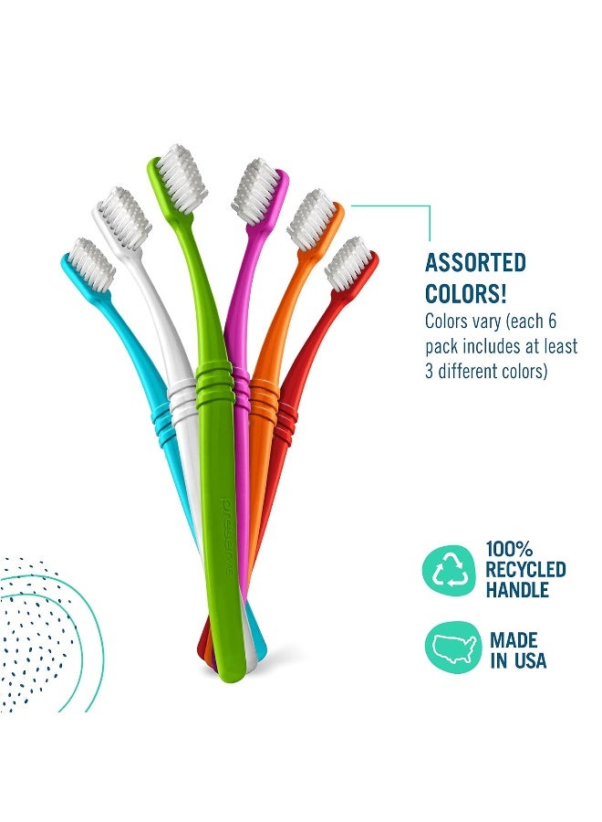 Preserve Eco Friendly Adult Toothbrushes Made in The USA from Recycled Plastic Lightweight Package Ultra Soft Bristle BPA Free Tooth Brush Colors Vary 6 Pack - Image 4