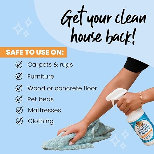 FurryFreshness Extra Strength Cat or Dog Pee Stain & Permanent Odor Remover + Smell Eliminator -Removes Stains From Pets & Kids Including Urine or Blood- Lifts Old Carpet Stains- (2 Pack) - Image 3