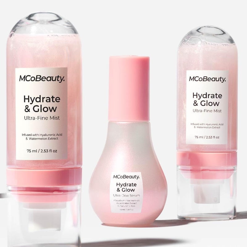 MCoBeauty - رذاذ فائق النعومة للترطيب والتألق - برائحة البطيخ لرذاذ الوجه والجسم مع الألوة فيرا - يحتوي على حمض الهيالورونيك وبريق - 90 مل - Image 3