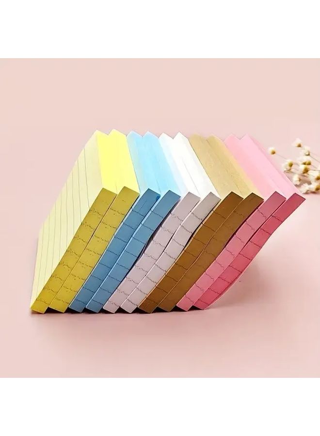 بطاقات مفهرسة مسطرة 200 قطعة 3x5 بوصة ورق متين 5 ألوان للدراسة المكتب المدرسة - Image 1