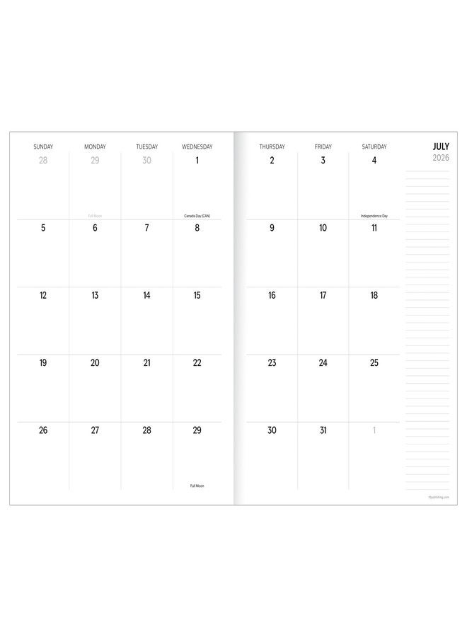 TF Publishing July 2026 - June 2027 Exotic Palms Large Monthly Planner with Thick Paper - 12 Month Academic Planner 2026-2027 with 2-Page Spreads, Large Calendar Grids and Prompts - 9in x 11in - Image 3