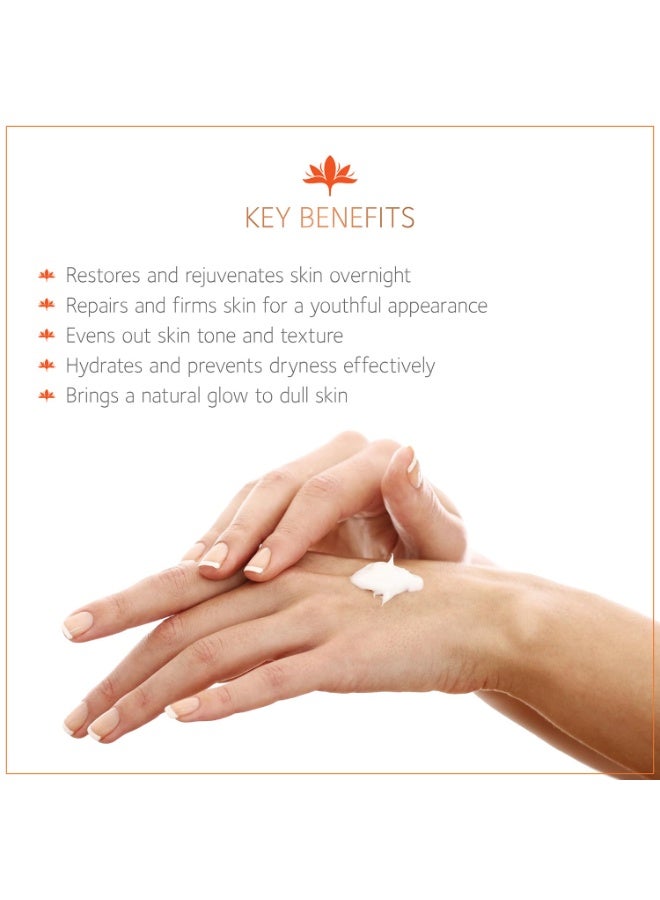 سول تري كريم الليل SoulTree Advanced Kumkumadi لتعزيز الإشراق والنقاء | ترميم وتألق طوال الليل | غني بزعفران "موجرا" العضوي بنسبة 100% | لجميع أنواع البشرة | تغذية عميقة – 50 غرام - Image 3