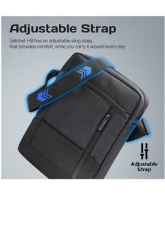 PROMATE Promate Hand Bag, Premium Lightweight Shoulder Bag with Accessible Front Pocket, Water-Resistance, Compatible with 13-inch Tablets, Laptops, Satchel-HB.Black  - Image 5
