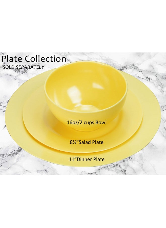Calypso Basics by Reston Lloyd Melamine Bowl, Set of 6, Lemon Yellow