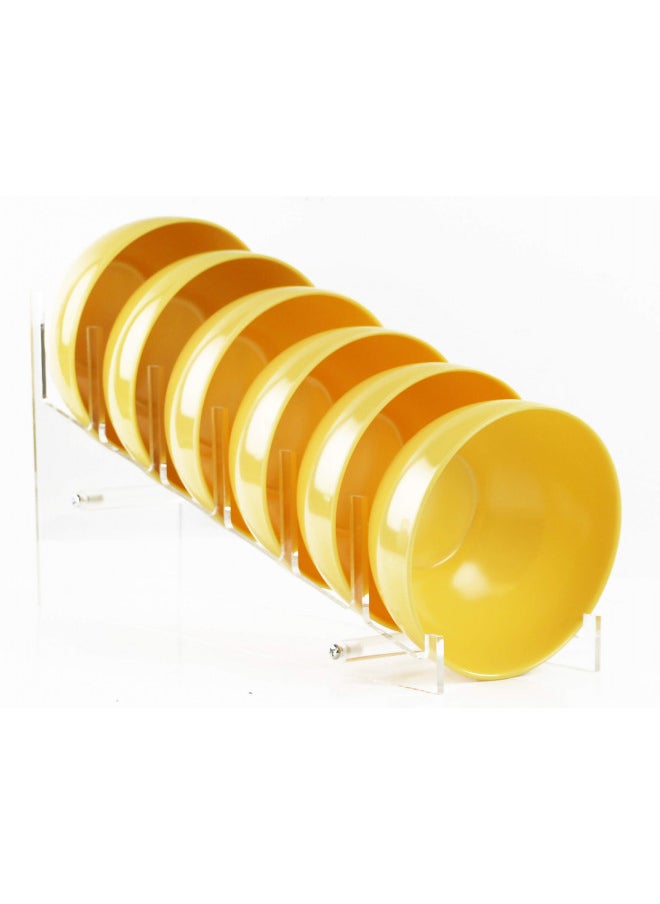 Calypso Basics by Reston Lloyd Melamine Bowl, Set of 6, Lemon Yellow