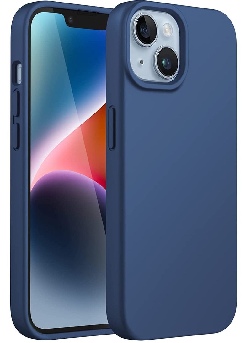 ELTRAZONE Silicone Case for iPhone 14 6.1-Inch, Silky-Soft Touch Full-Body Protective Phone Case, Shockproof Cover with Microfiber Lining (Black) - Image 1