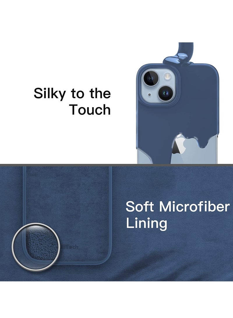 ELTRAZONE Silicone Case for iPhone 14 6.1-Inch, Silky-Soft Touch Full-Body Protective Phone Case, Shockproof Cover with Microfiber Lining (Black) - Image 4