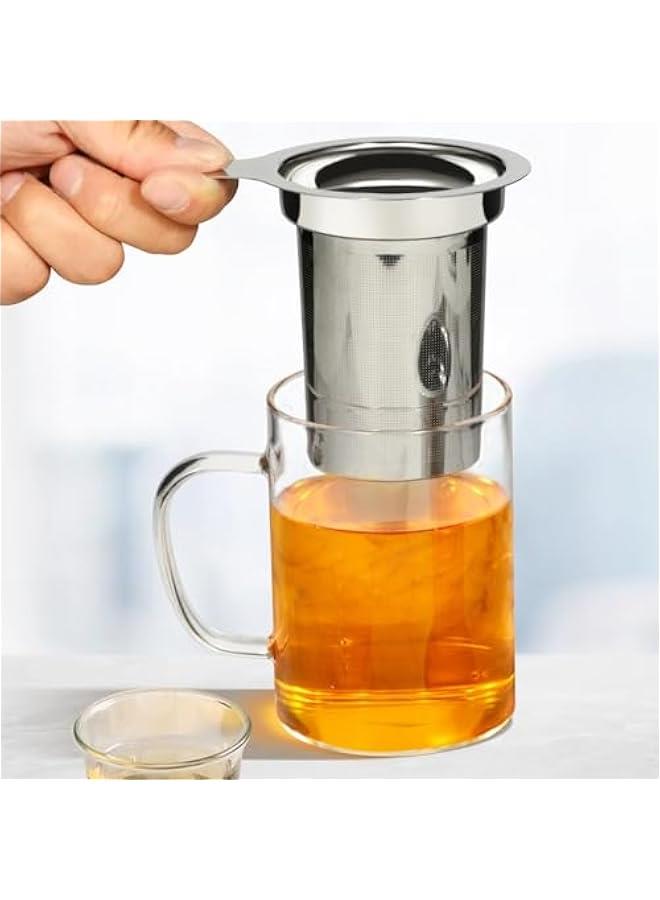 Tea Infuser for Loose Leaf Tea, Loose Leaf Tea Infuser with Handles, Tea Strainer Extra Fine 18/8 Stainless Steel, Tea Strainer for Teapots, Mugs, Cups to Steep Loose Leaf Tea（2 Pack)  - Image 4