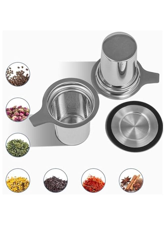 Tea Infuser for Loose Leaf Tea, Loose Leaf Tea Infuser with Handles, Tea Strainer Extra Fine 18/8 Stainless Steel, Tea Strainer for Teapots, Mugs, Cups to Steep Loose Leaf Tea（2 Pack)  - Image 5
