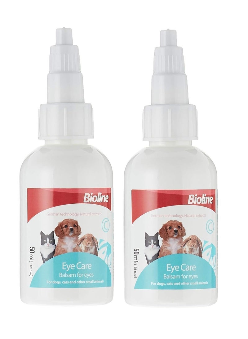 Bioline Eye Care Drops For All Pets 2X50ml - Image 1