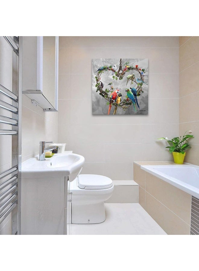 Woxfcart فن جدار طيور الببغاء الاستوائية من ووكسيكارت لغرف الأطفال 24x24 - Image 5