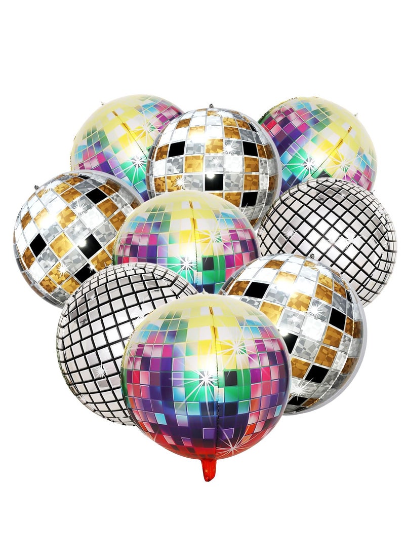 Disco Ball Balloons with 9 PCS 22 Inches Disco Party Decorations for Party Decorations, Disco Balloons Decorations Party,70s 80s Disco Theme Party Birthday Party Wedding Decoration - Image 1