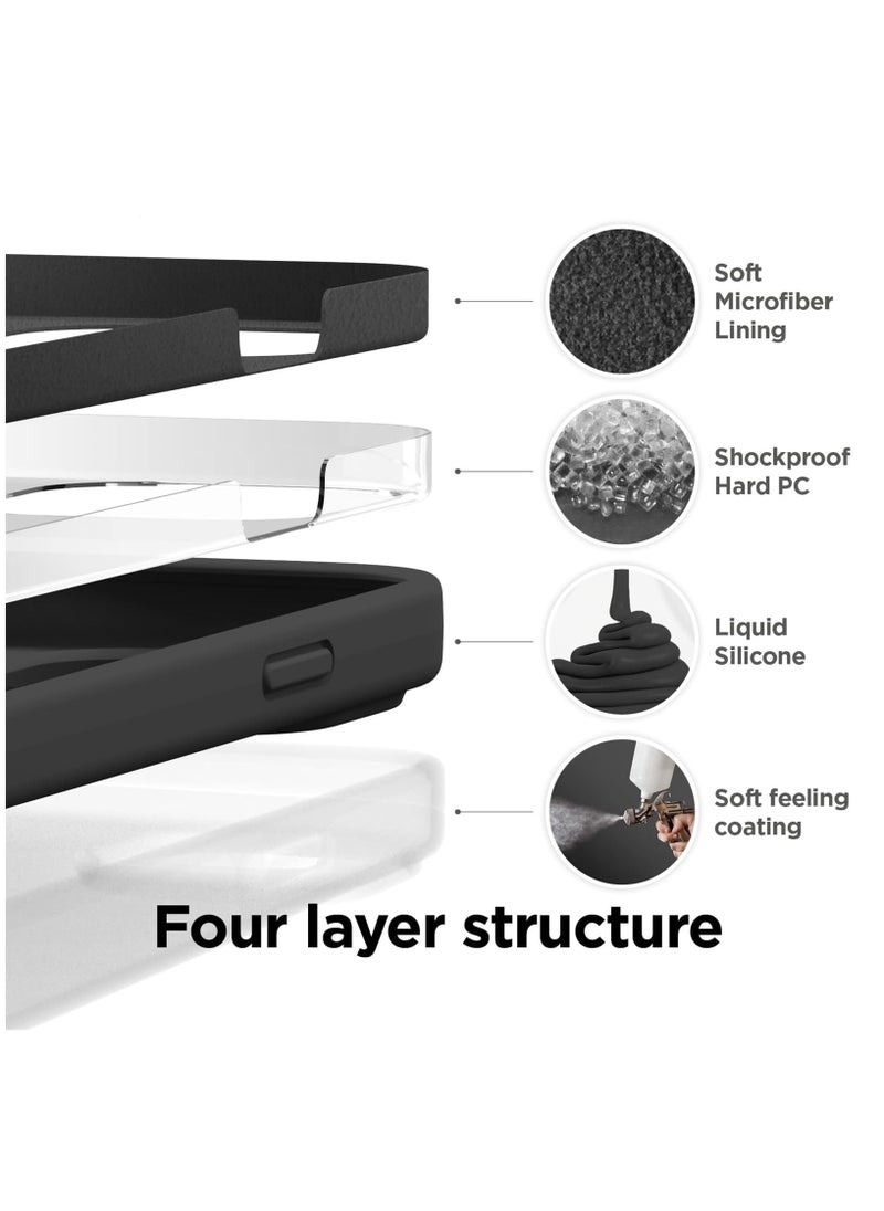 BORTONY - iPhone 15 Pro Max Case with 2PCS Tempered Glass Screen Protector [3 in 1] iPhone 15 Pro Max Silicone Cover Shockproof Protective Slim Case for Apple iPhone 15 Pro Max 6.7 Inch - Image 1