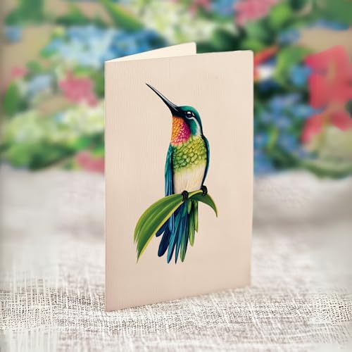 Freshcut Paper Pop Up Cards, Hummingbird Oasis, 12 Inch Life Sized Forever Flower Bouquet 3D Popup Greeting Card, Birthday Cards, Thank You Card, Blank Notecard & Envelope - Image 5