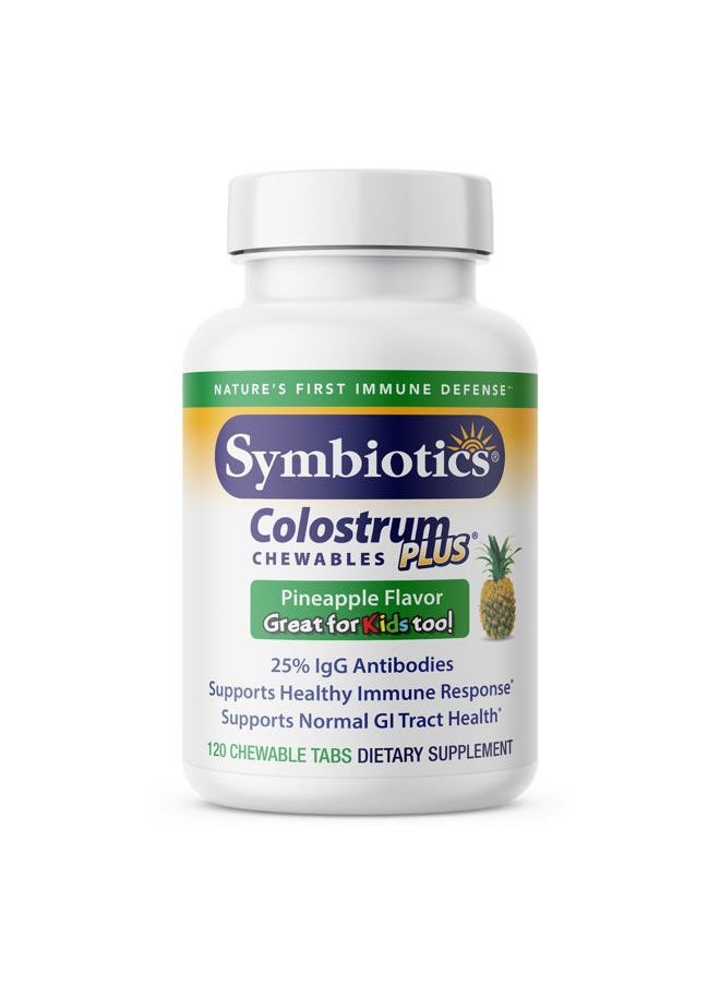 Symbiotics Immunity Support Colostrum Plus Chewables (Pineapple)  - Image 1