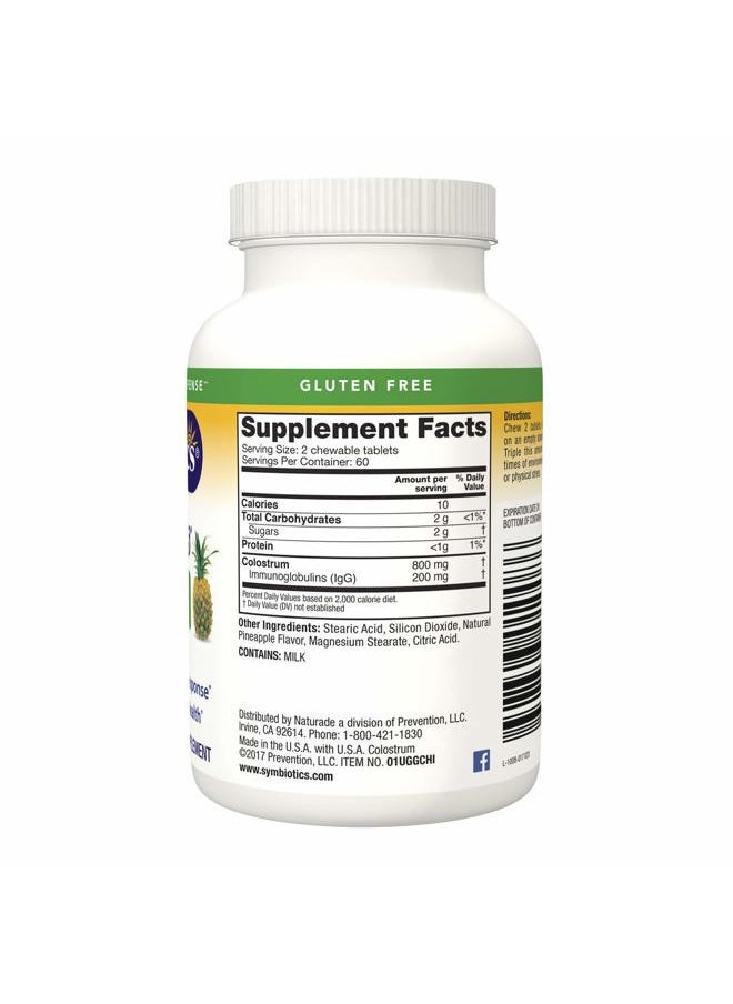Symbiotics Immunity Support Colostrum Plus Chewables (Pineapple)  - Image 2