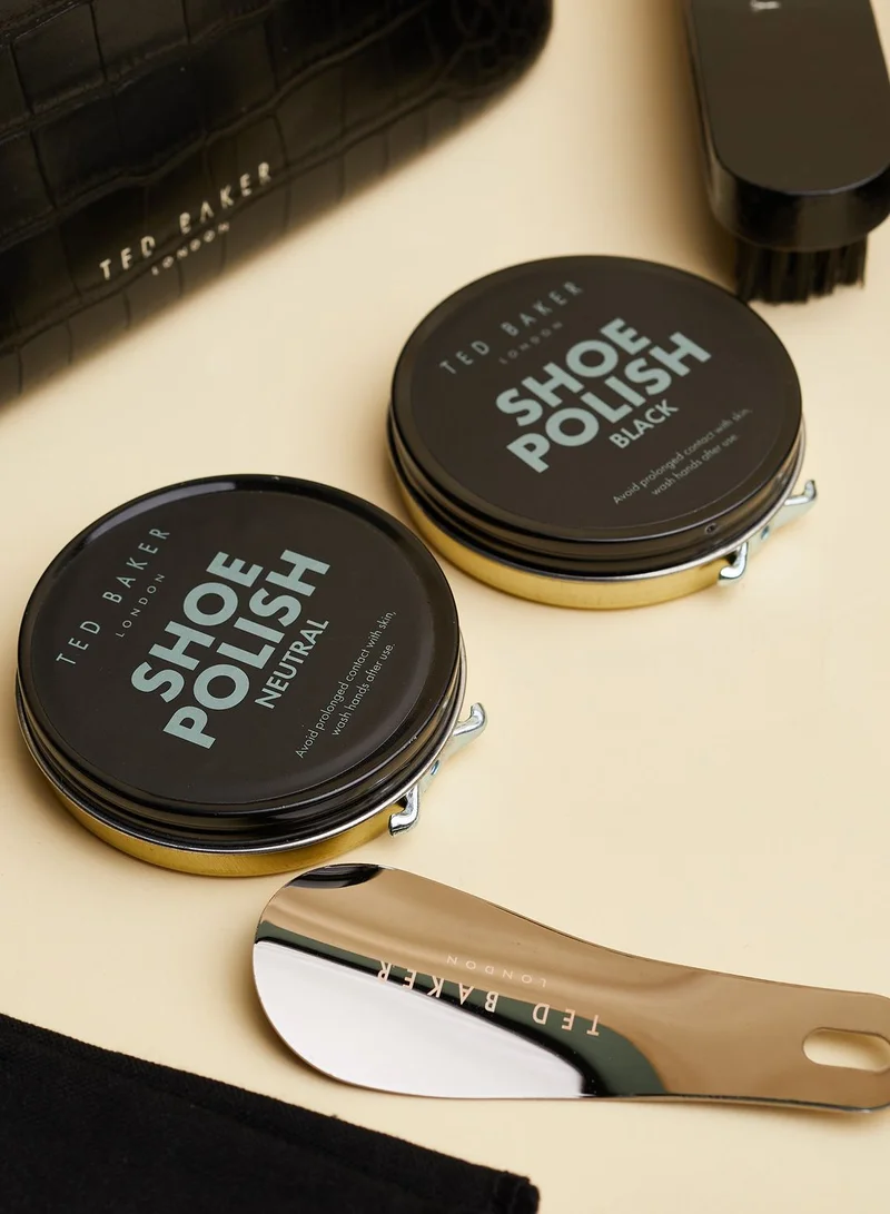 Ted Baker Ddann Croc Effect Shoe Shine Kit