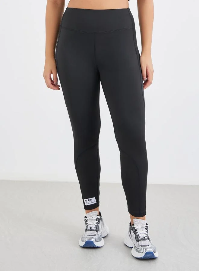 Styli Styli Gymspire Edition - Calf Reflective Striped Pocket Detail Leggings