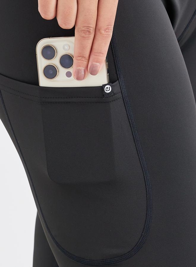 Styli Gymspire Edition - Calf Reflective Striped Pocket Detail Leggings - Image 4