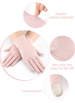 SFMW Pair Women Sun Protective Gloves UV Protection Summer Sunblock Touchscreen Gloves for Driving Riding  - Image 3